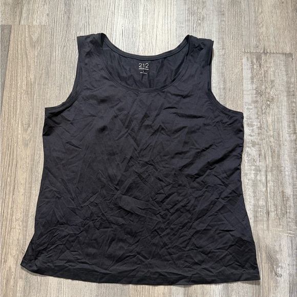 212 Collection Tops - 212 Collection Black Textured Sleeveless Tank Top